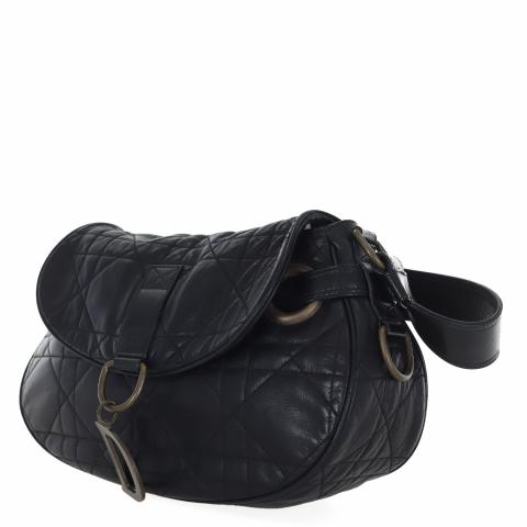 Sell Christian Dior Vintage Cannage Shoulder Bag - Black